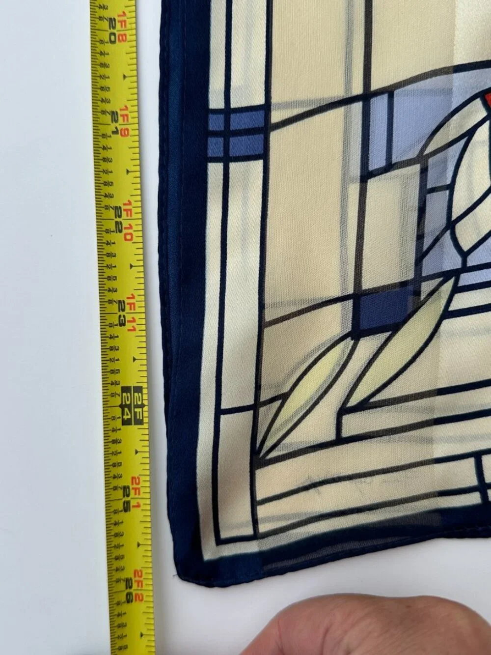 MOMA Frank Lloyd Wright Collection Stained Glass 100% Silk Scarf- New w/ Tags